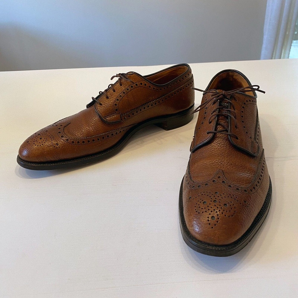 Alan‎ McAfee Men's Dark Brown Wing Tip Dress Shoes Size 11.5 London England